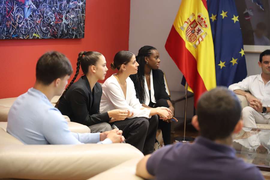 Deportistas, en la sede del CSD Deportistas, en la sede del CSD