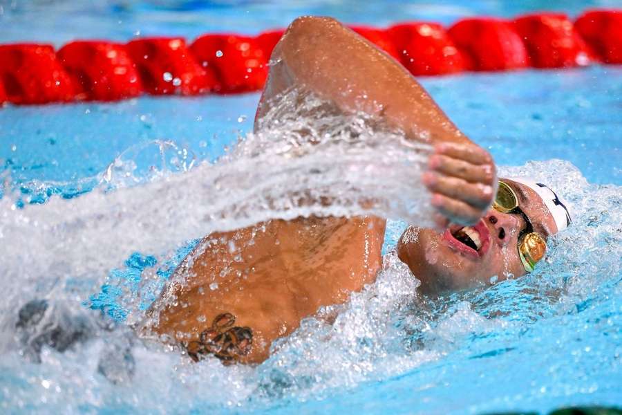 Logan Fontaine le 13 décembre sur le 1500 m nage libre.