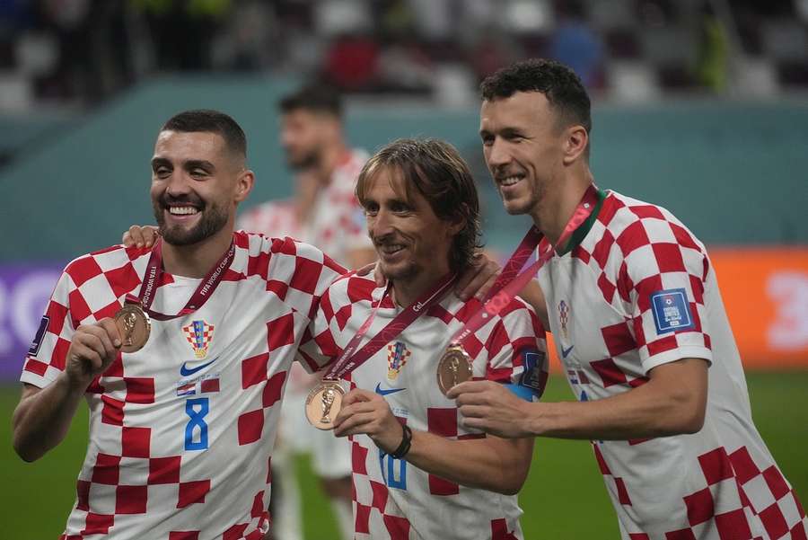 Reprezentanti Chorvátska si chvíle po zápase užívali.