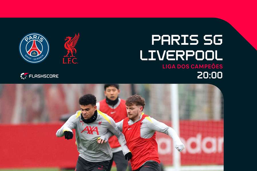 O Liverpool enfrenta um jogo difícil contra o PSG.