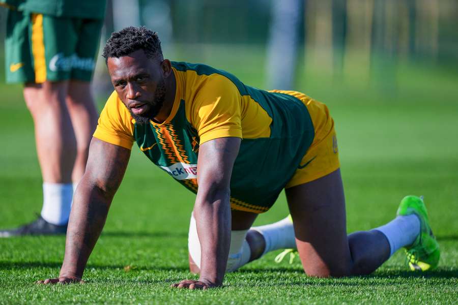 Siya Kolisi at his captain's run on Thursday ahead of his 100th international. Siya Kolisi at his captain's run on Thursday ahead of his 100th international.