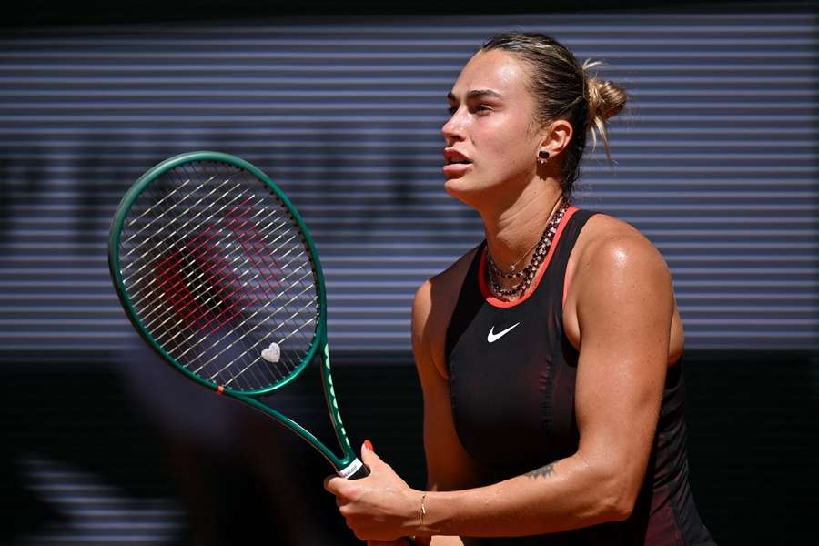 Sabalenková během French Open. Sabalenková během French Open.