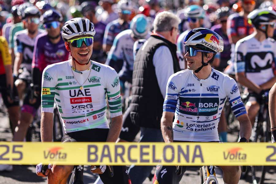 Ayuso et Roglic au Tour de Catalogne en mars.