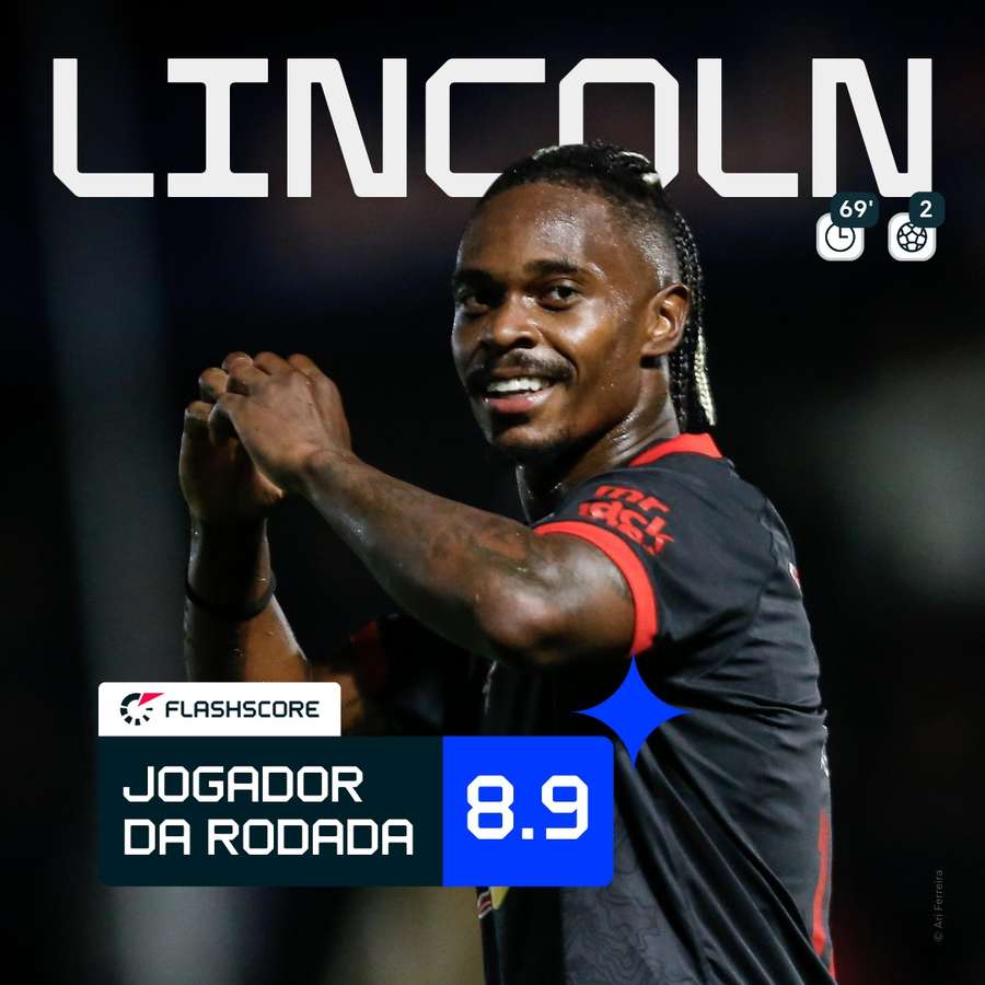 Lincoln foi o craque da 14ª rodada do Brasileirão