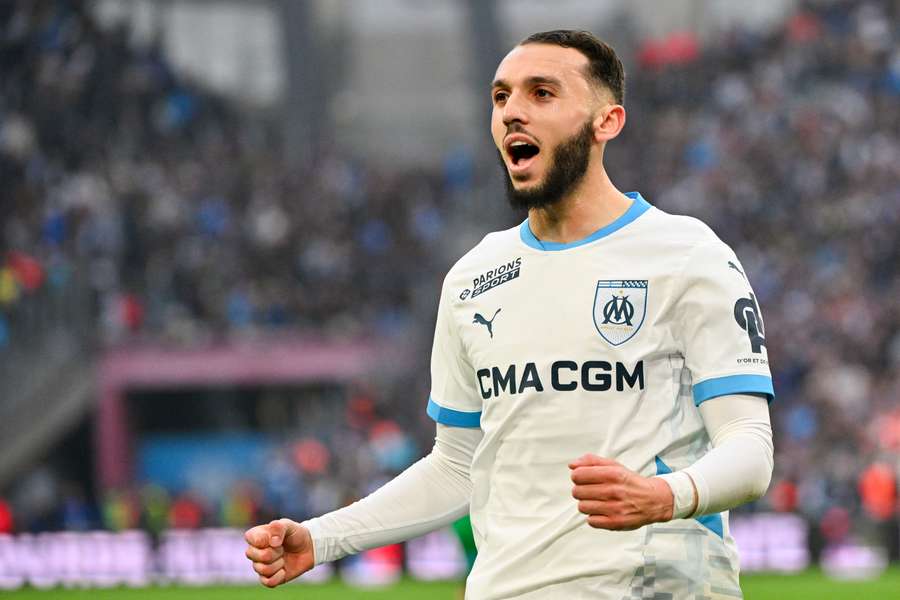 Amine Gouiri marcou dois golos pelo Marselha