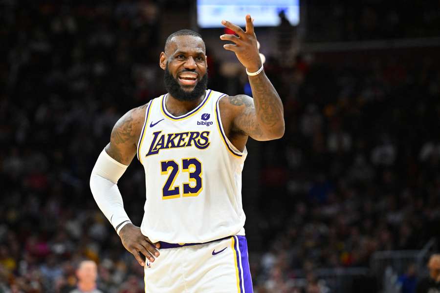 LeBron James in action for the Lakers