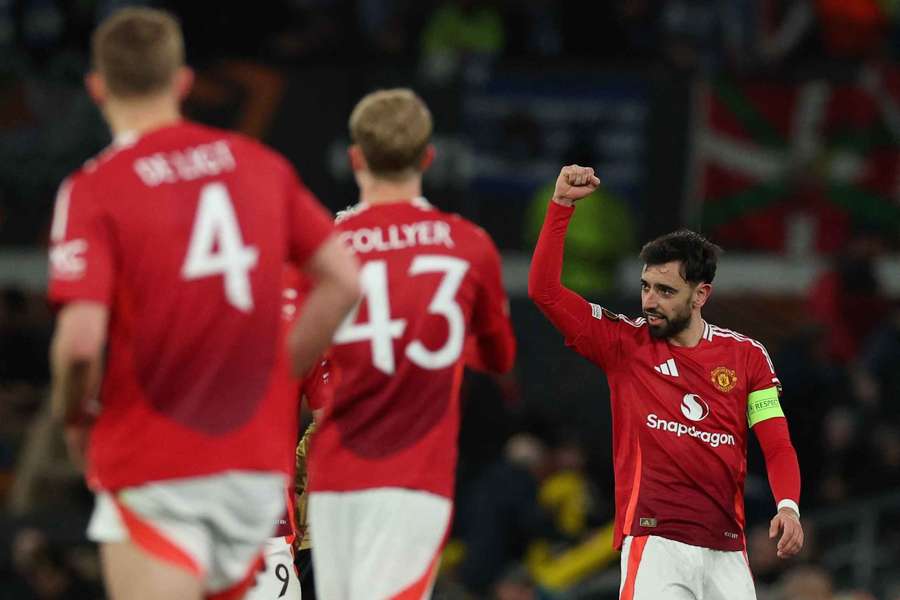 Fernandes (derecha) ha brillado con el Manchester United en las últimas semanas.