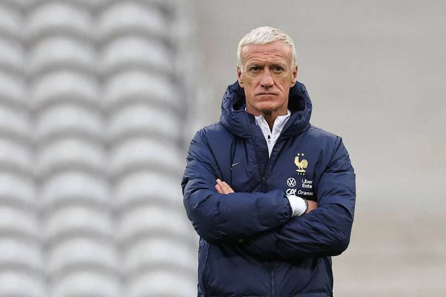 Deschamps à l'entraînement le mois dernier.