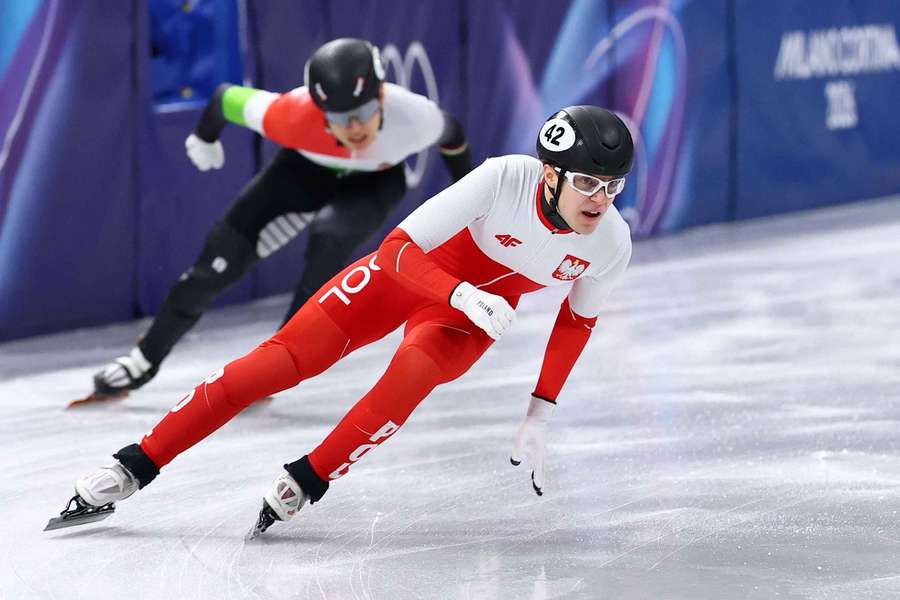 Felix Pigeon w ćwierćfinale wyścigu na 500 m na ZIO 2026, odpadł Michał Niewiński Felix Pigeon w ćwierćfinale wyścigu na 500 m na ZIO 2026, odpadł Michał Niewiński
