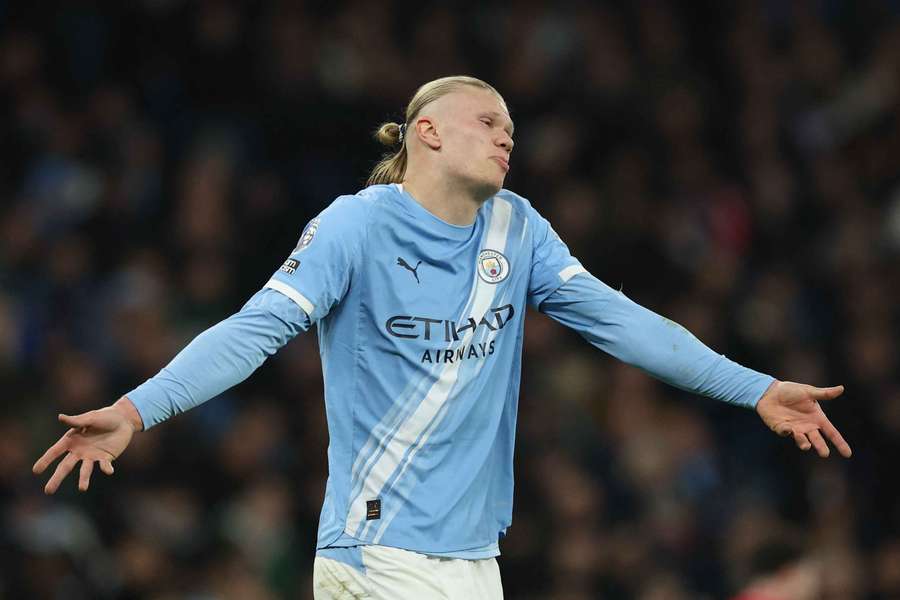 Haaland passou em branco no Etihad Stadium Haaland passou em branco no Etihad Stadium