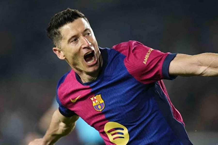 Útočník Barcelony Robert Lewandowski