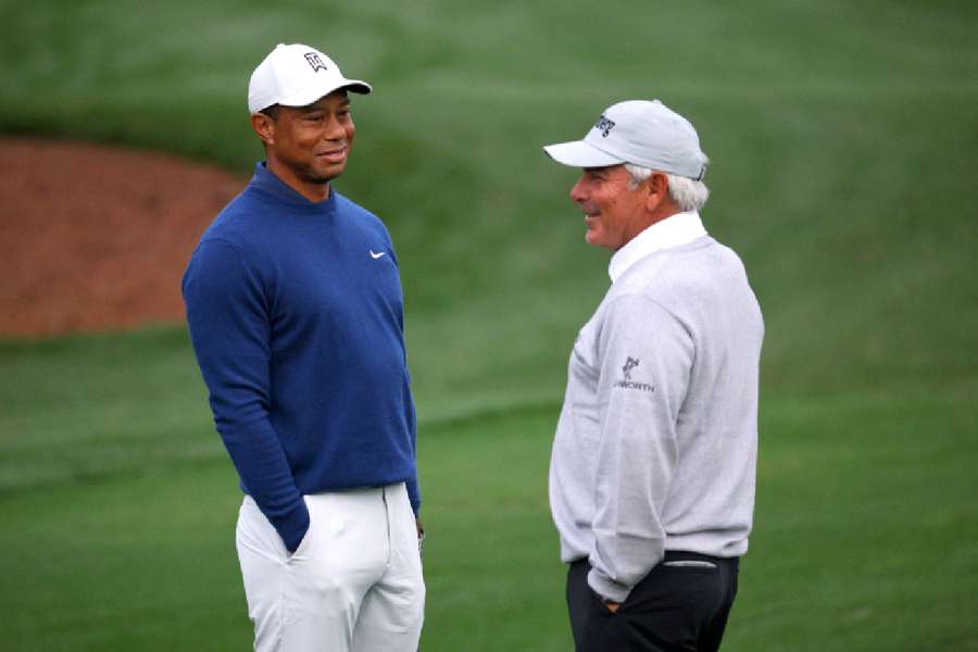 Fred Couples with Tiger Woods earlier in the week