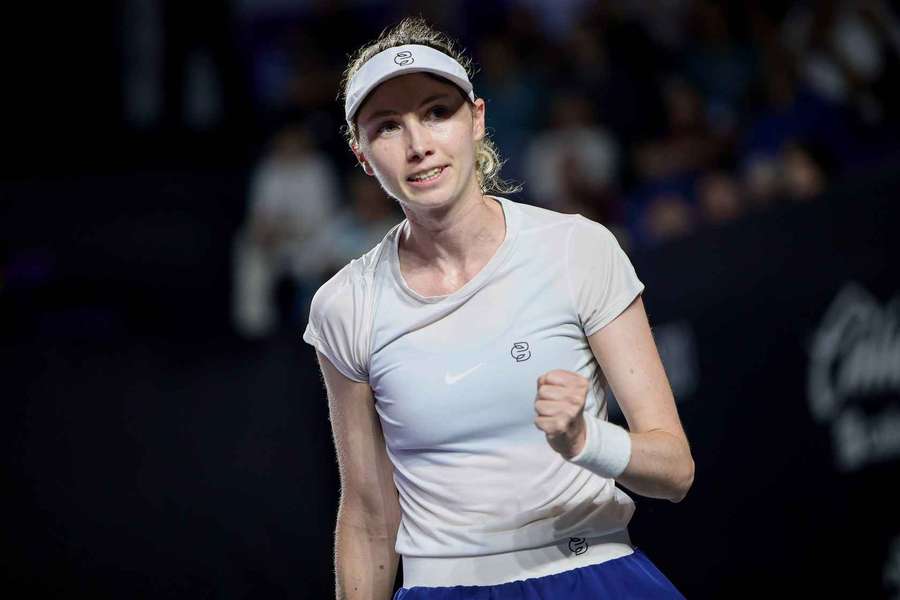 Cristina Bucsa reacts during 2026 Merida Open