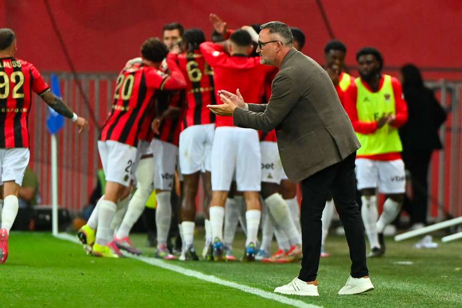Franck Haise et ses Niçois en fin de saison dernière.