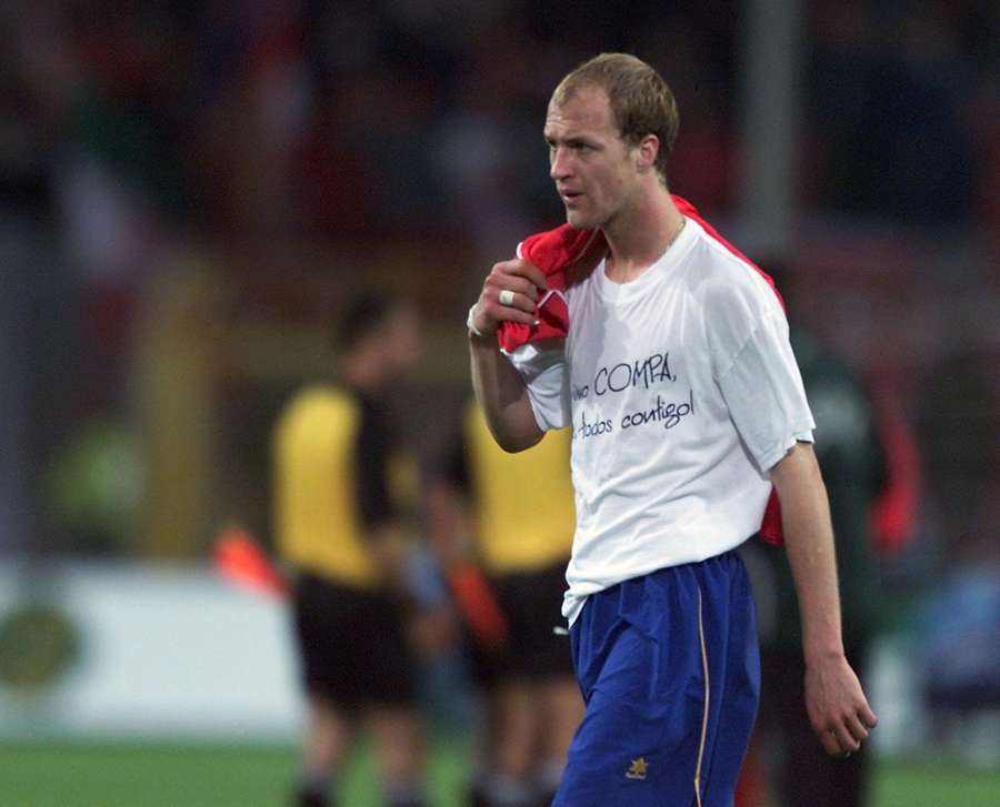 Jordi Cruyff, tras la final perdida de la Copa de la UEFA contra el Liverpool en 2001 (5-4 tras la prórroga)