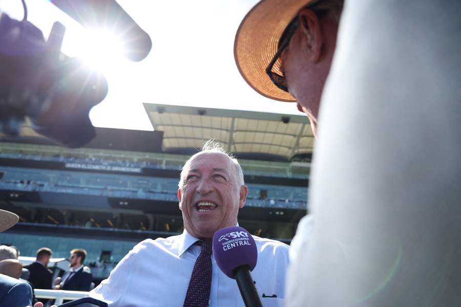 Rothfire trainer Robert Heathcote speaks to the Sky Racing broadcast. Rothfire trainer Robert Heathcote speaks to the Sky Racing broadcast.