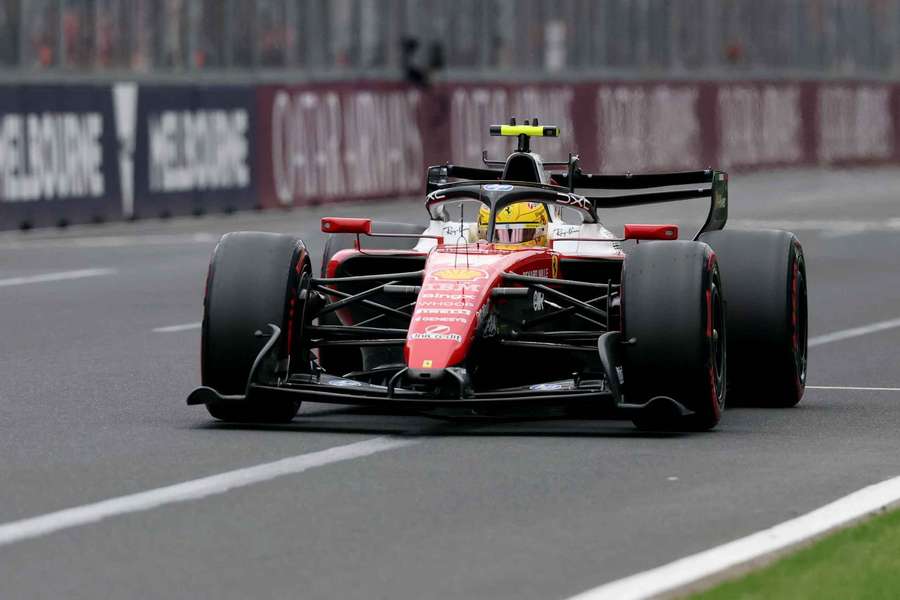 Hamilton in action in Australia