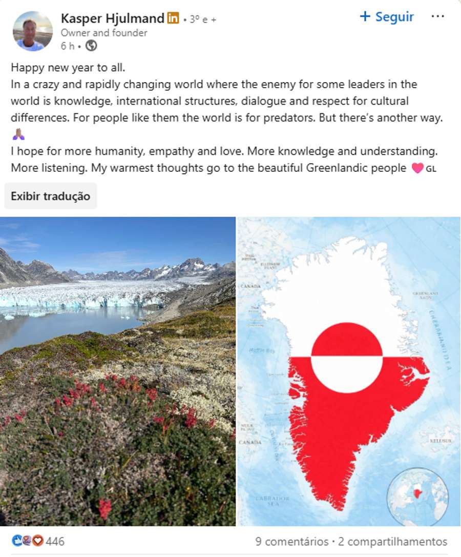 A publicação de Kasper Hjulmand no LinkedIn A publicação de Kasper Hjulmand no LinkedIn