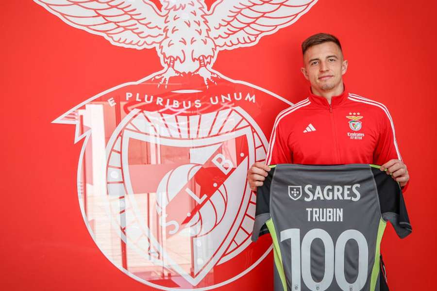 Trubin fez 100 jogos pelo Benfica