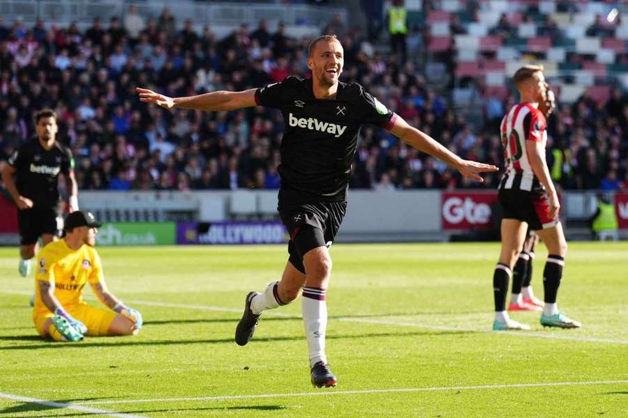 Soucek cancels out early goal as West Ham pick up draw at Brentford