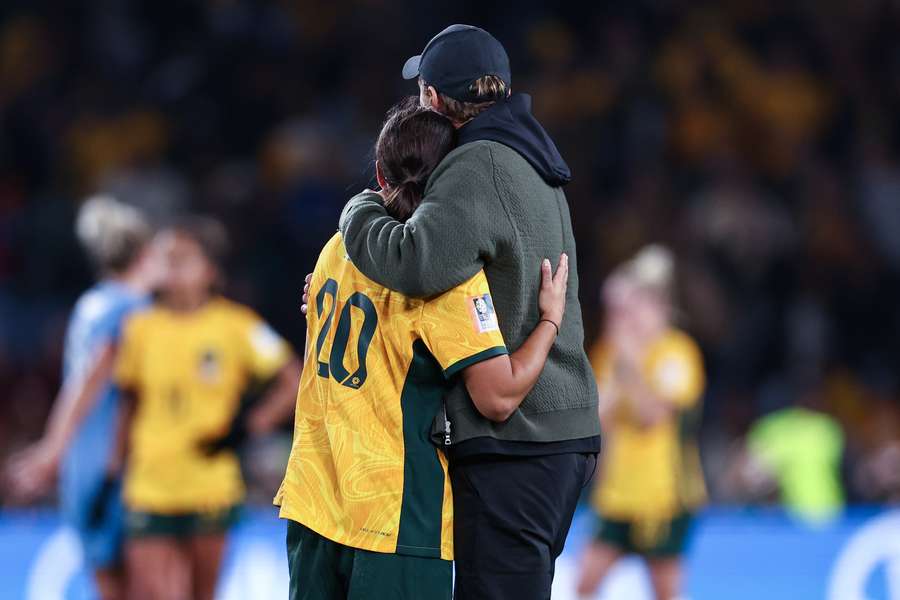 Kerr hugs manager Tony Gustavsson Kerr hugs manager Tony Gustavsson