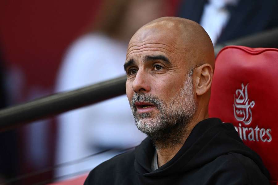 Guardiola během utkání se Southamptonem.