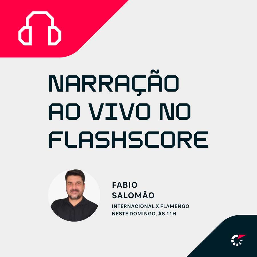 Partida terá transmissão ao vivo do Flashscore Partida terá transmissão ao vivo do Flashscore