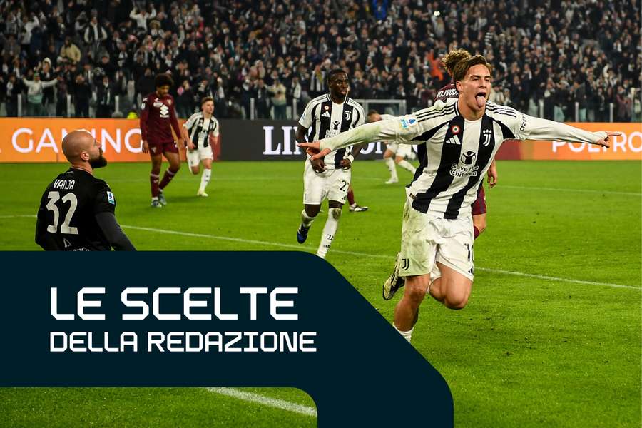 Kenan Yildiz esulta dopo il gol segnato nell'ultimo derby della Mole