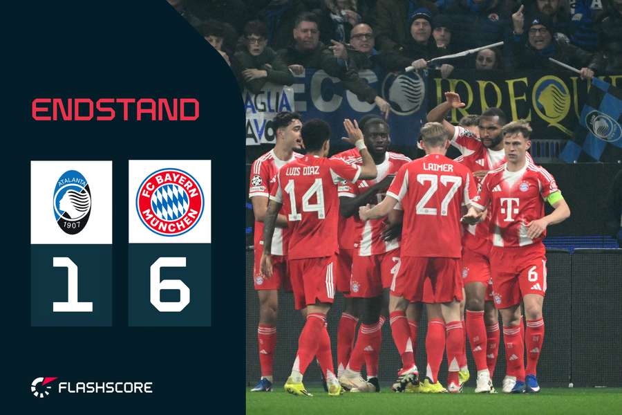 Gala in Italien: Bayern nach Kantersieg vor Viertelfinal-Einzug