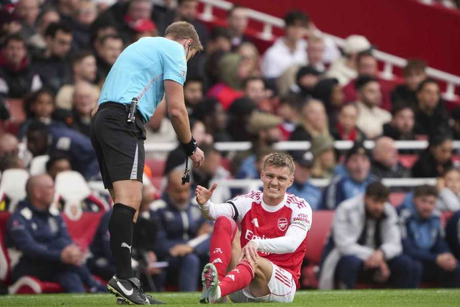 Odegaard, médio do Arsenal, recupera de lesão Odegaard, médio do Arsenal, recupera de lesão