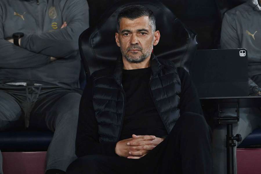 Sergio Conceicao during AC MIlan's Coppa Italia loss against Bologna.