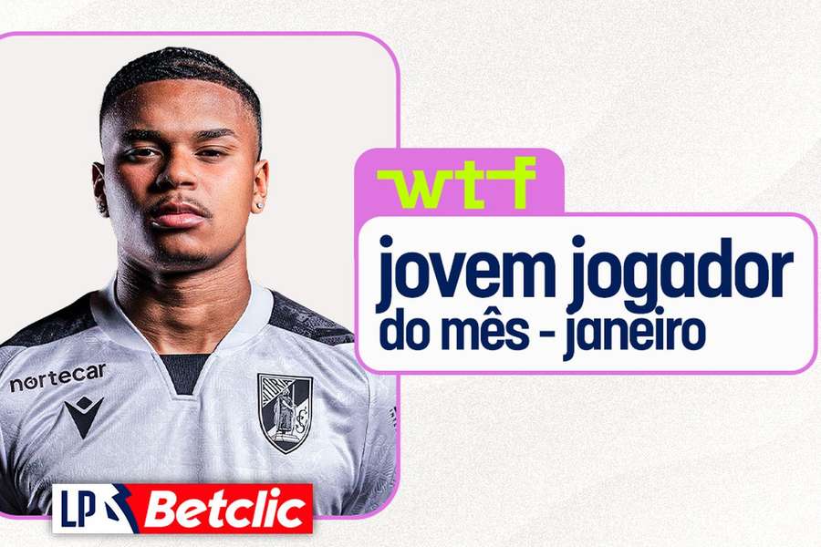 Noah Saviolo, jogador do Vitória SC, eleito melhor jovem do mês da Liga Portugal