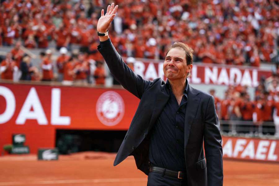 Rafa Nadal, sobre la pista de Roland Garros.