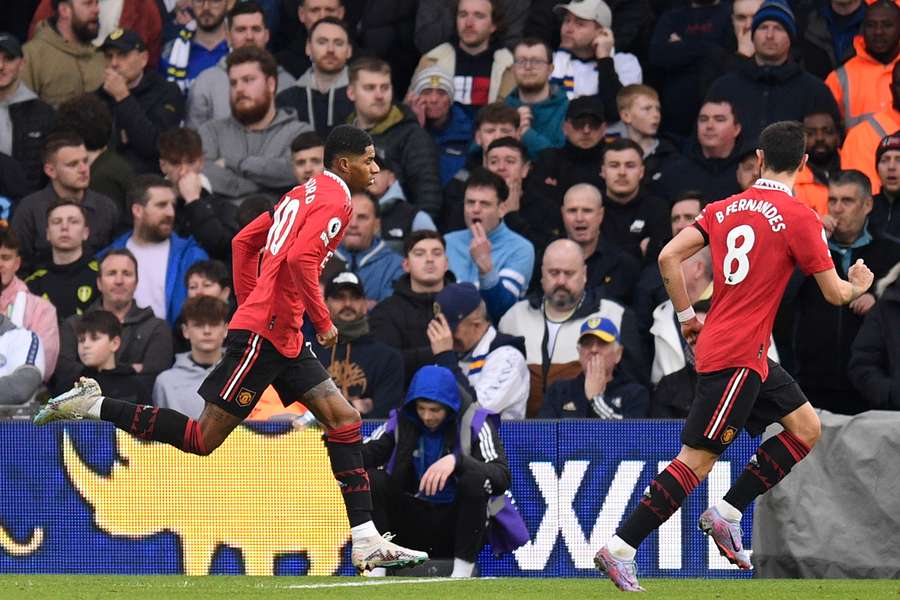 Rashford scores the opening goal of the game on 80 minutes