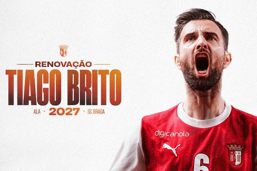 Tiago Brito renovou com o SC Braga