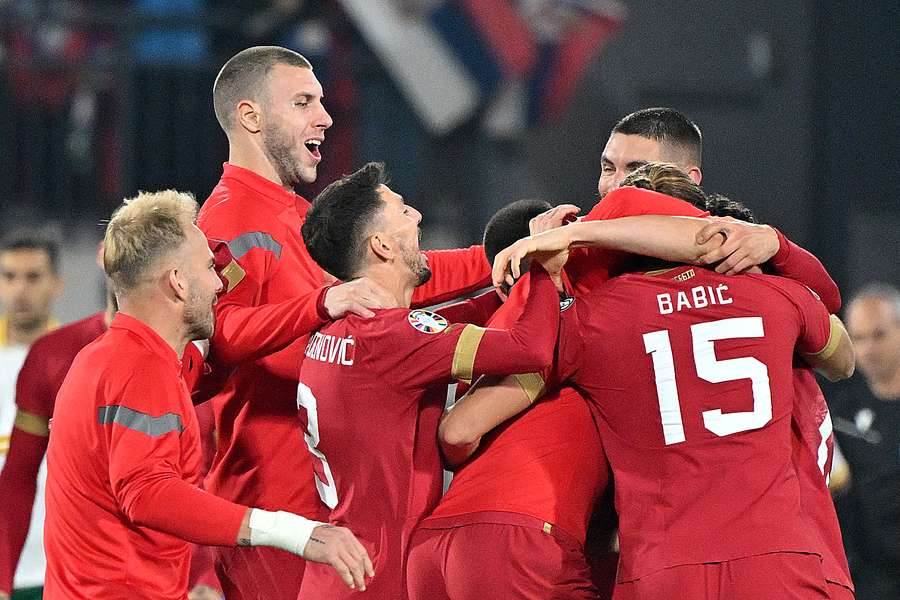 La selección serbia está encantada con el éxito de su clasificación para la Eurocopa.