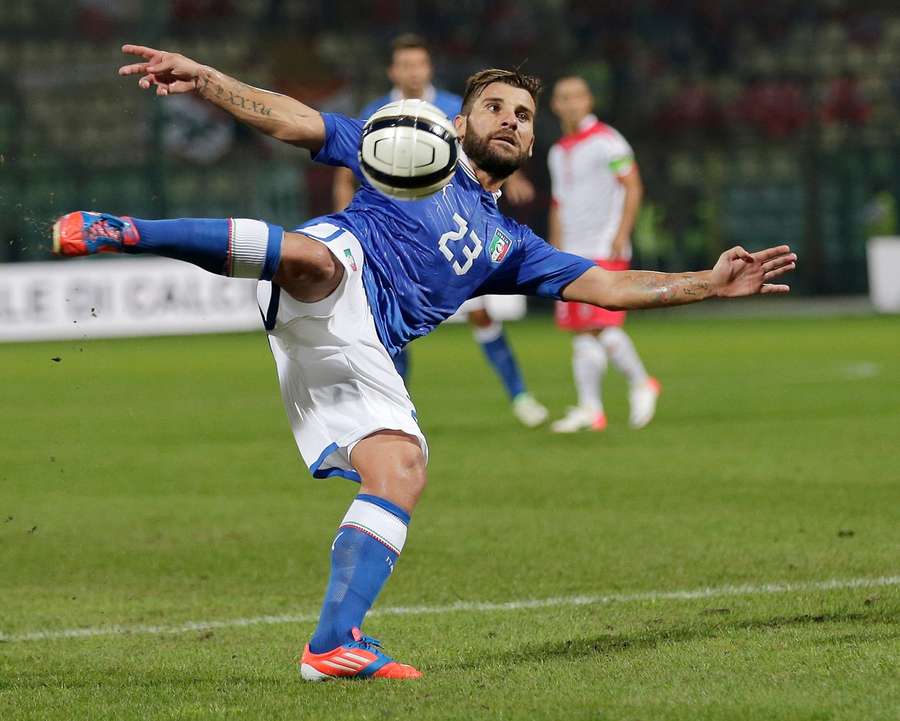 Antonio Nocerino in azione con l'Italia