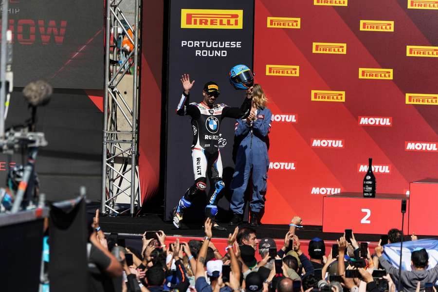 Miguel Oliveira no pódio em Portimão