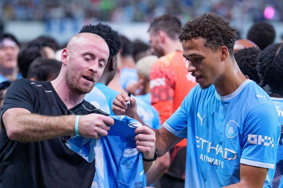 Manchester City defender Max Alleyne. Manchester City defender Max Alleyne.