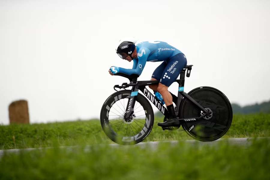 Miguel Angel Lopez in action during the Tour de France