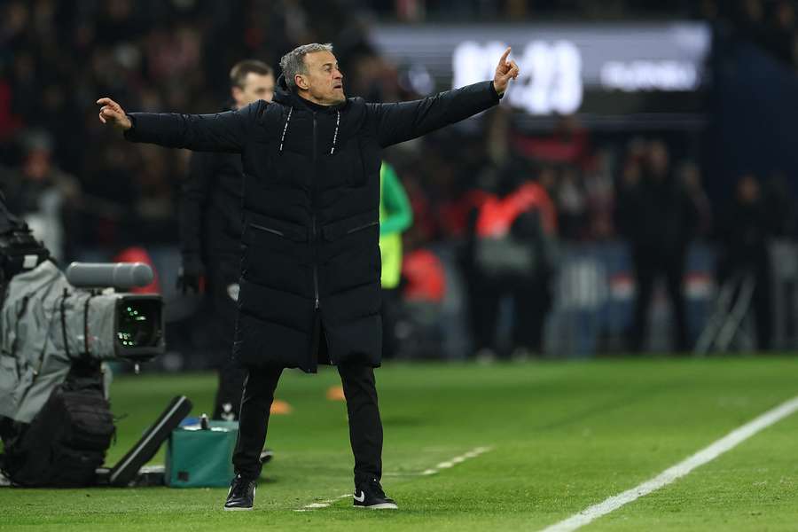 Luis Enrique lors du dernier match du PSG.