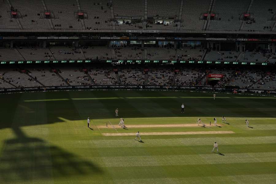 The action at Melbourne Cricket Ground