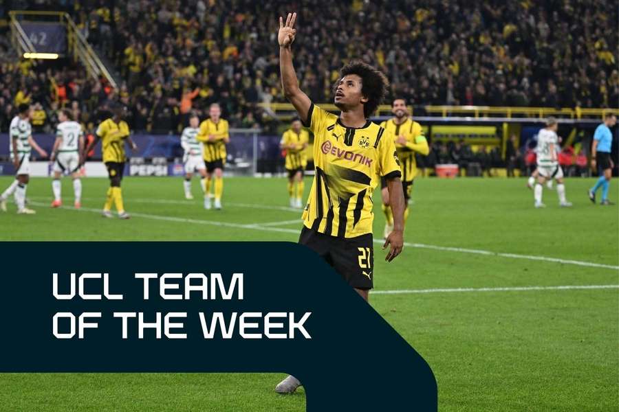 Dortmund's Karim Adeyemi scored a perfect 10 rating on Tuesday