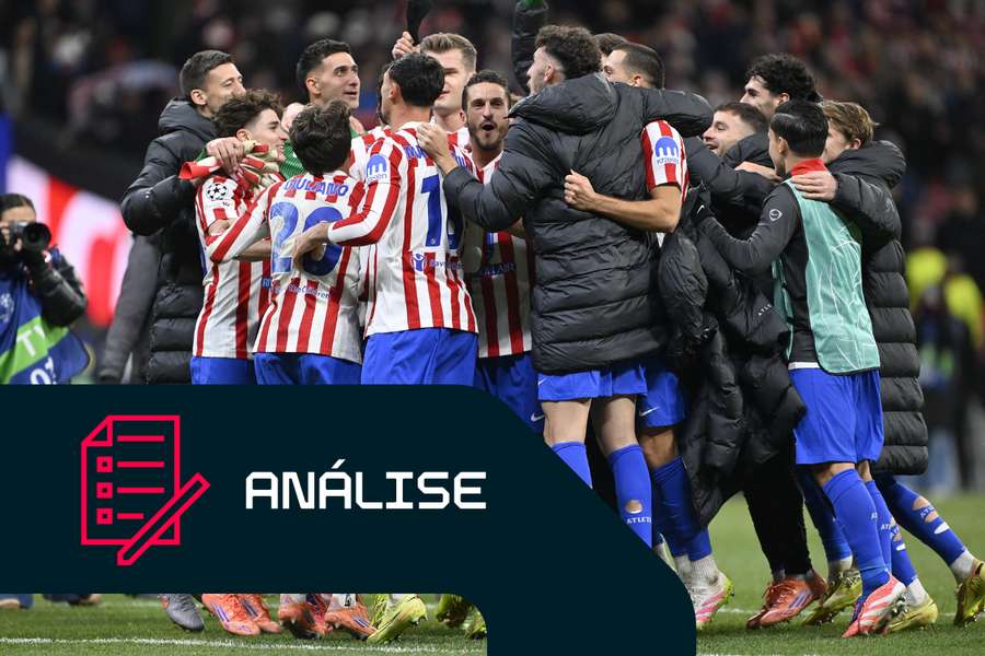 A festa dos jogadores do Atlético de Madrid