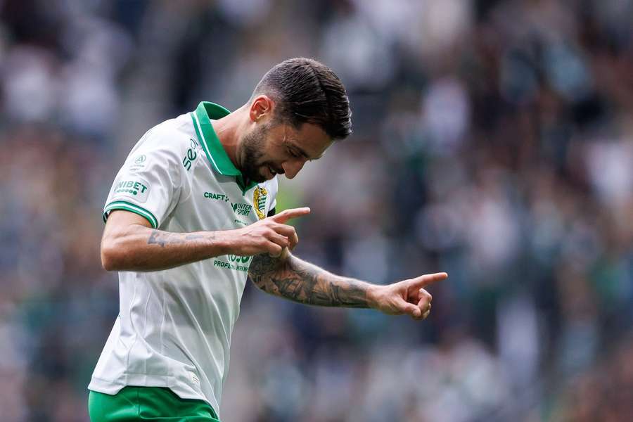 Nahir Besara celebrates his superb free-kick for Hammarby Nahir Besara celebrates his superb free-kick for Hammarby