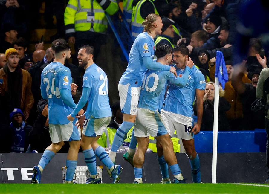 Manchester City sărbătorește cel de-al patrulea gol al său