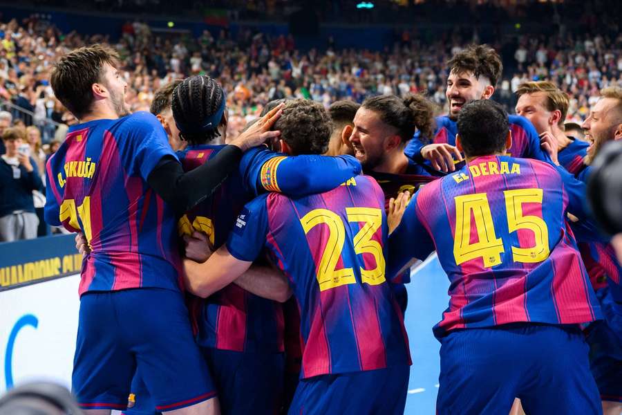 Barcelona celebrating winning the Champions League earlier in the year Barcelona celebrating winning the Champions League earlier in the year