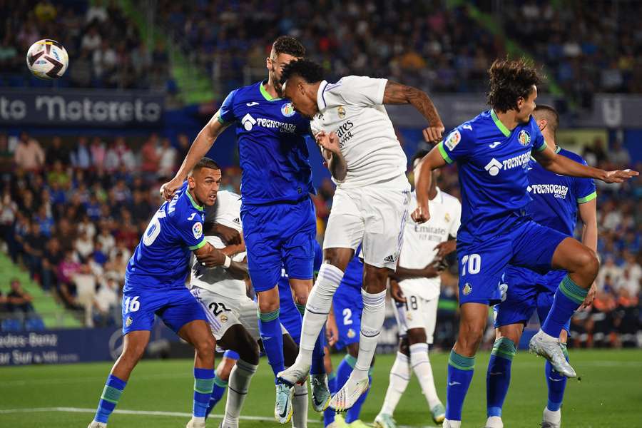 Militao headed in Luka Modric's corner early on in the encounter