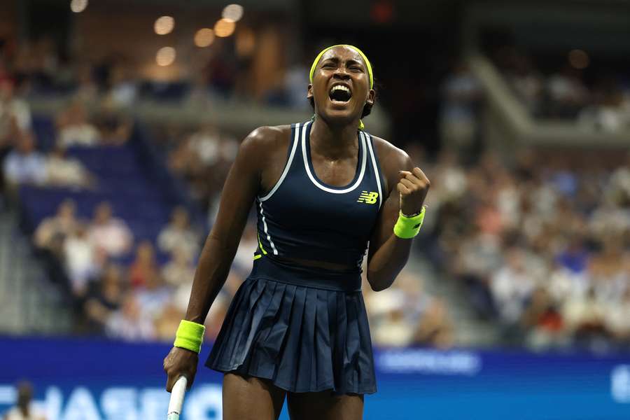 Gauff viert haar overwinning op Maria