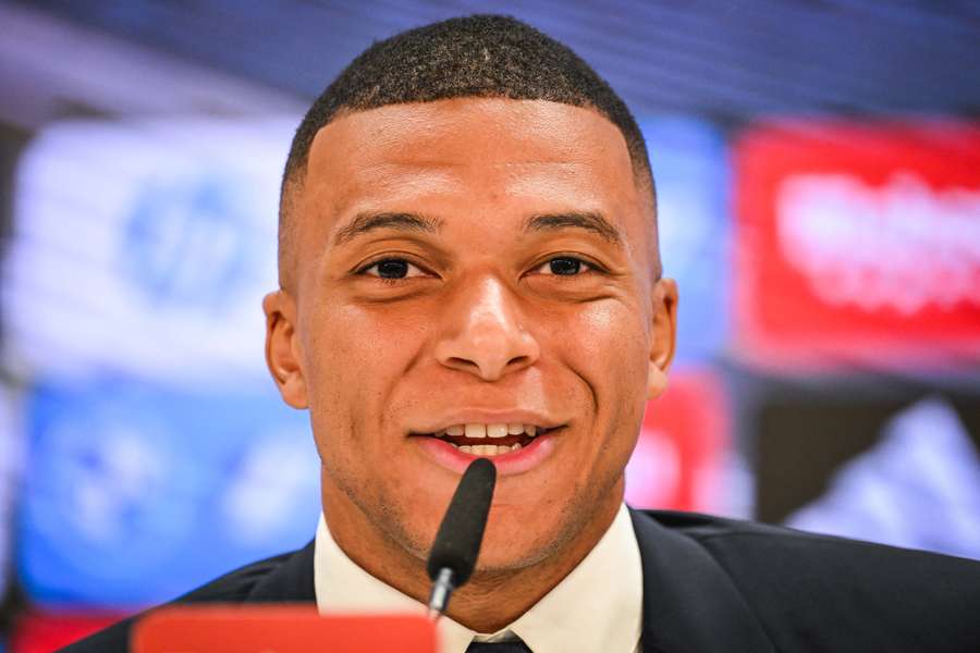 Mbappé lors de sa présentation au Real Madrid.